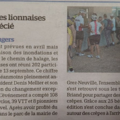 Les 33 ème boucles lionnaises le 13 septembre 2026