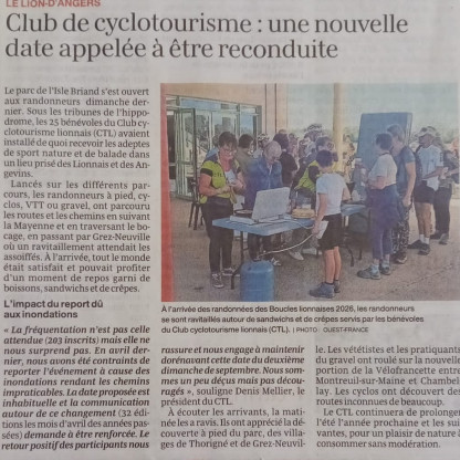 Les 33 ème boucles lionnaises le 13 septembre 2026